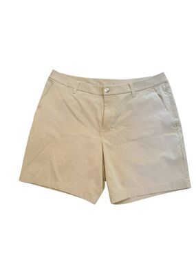 Lululemon Shorts Mens 36 Beige Chino Golf Casual Stretch Flat Front 8 Inseam